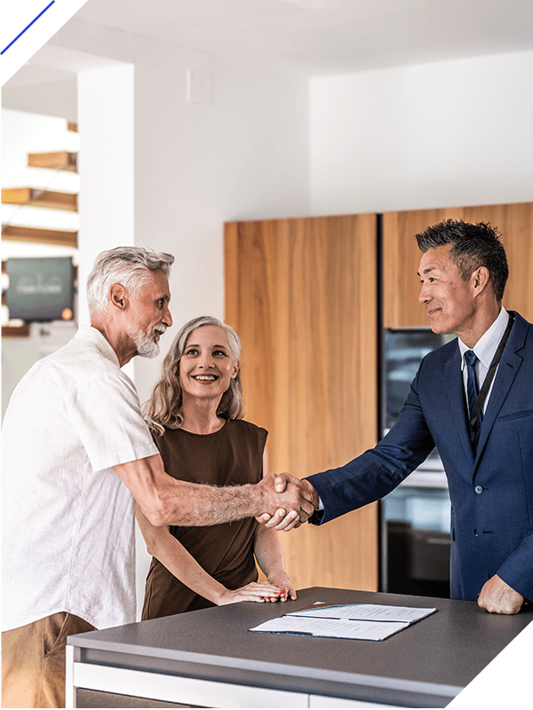 Couple signing house leasing agreement