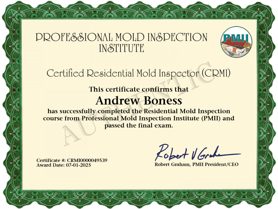 Andrew Boness CRMI Certificate